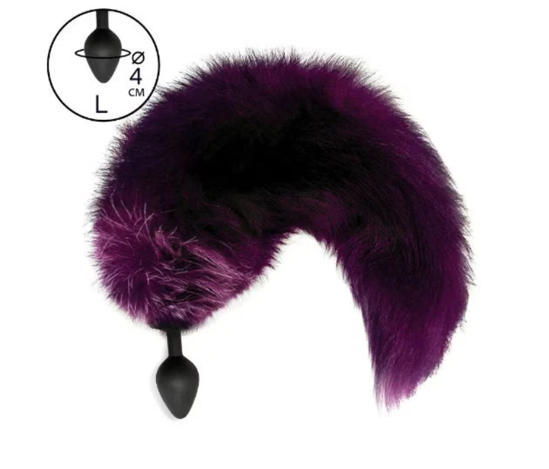 Butt metal and silicone plug Purple tail