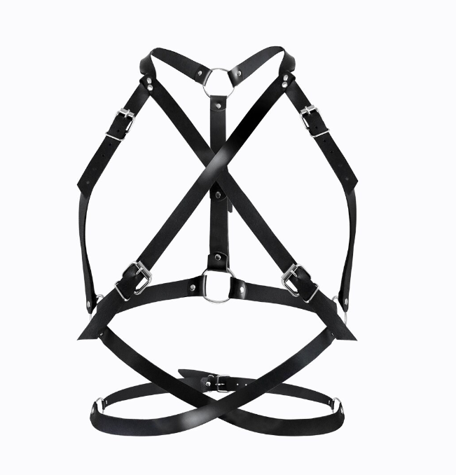 Lingerie leather harness
