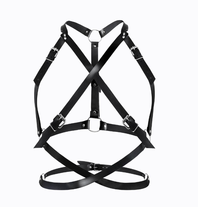 Lingerie leather bdsm harness