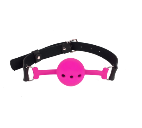 BDSM Silicone ball gag pink