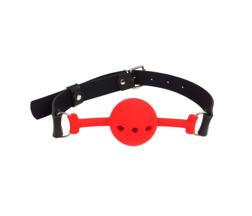 BDSM Silicone ball gag red