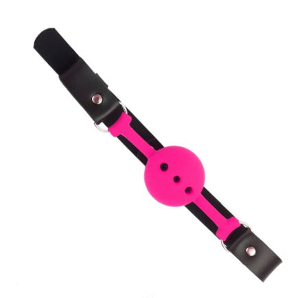 BDSM Silicone ball gag pink