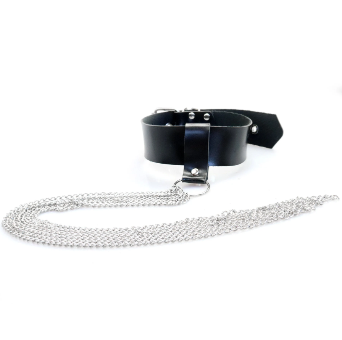 bdsm submissive collar with chain