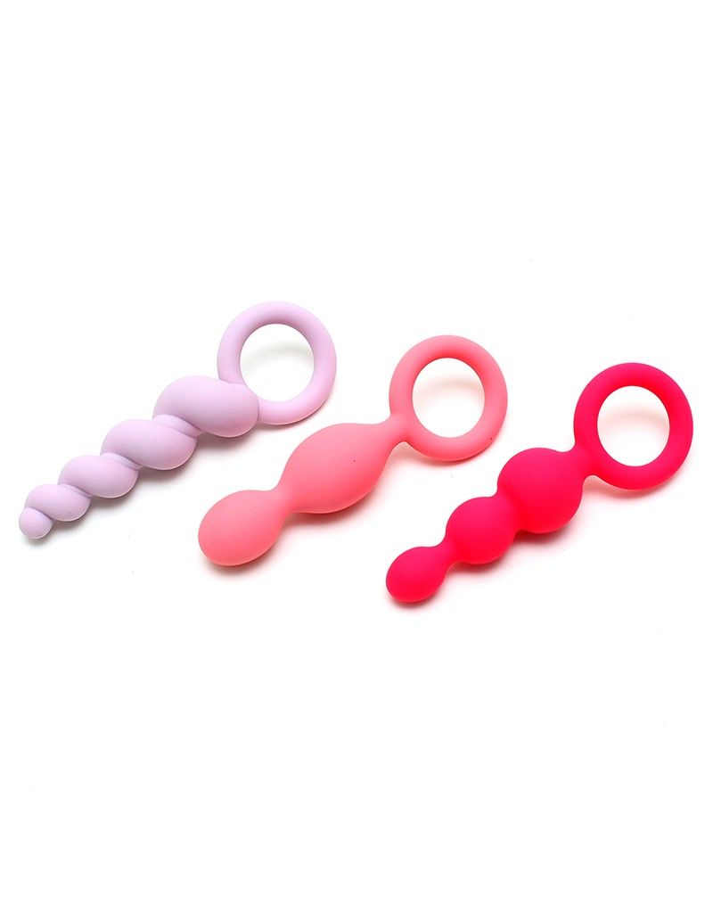 Satisfyer Plugs Colored Anal Toy Set (Set of 3) – Booty Call, max diameter 3 cm
