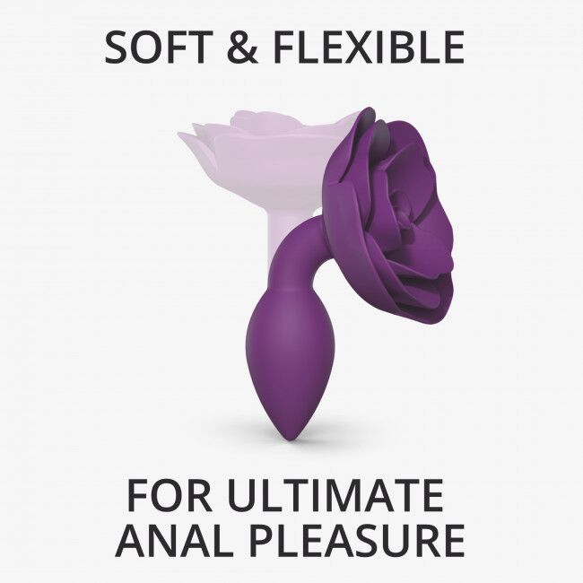Love To Love Silicone Anal Plug OPEN ROSES S Size – Purple Rain