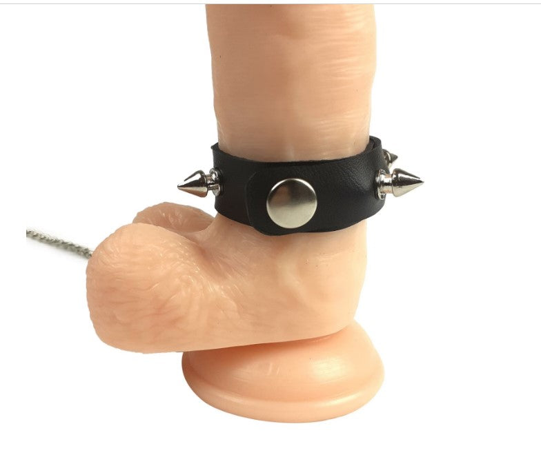 spiked cock ring with leash