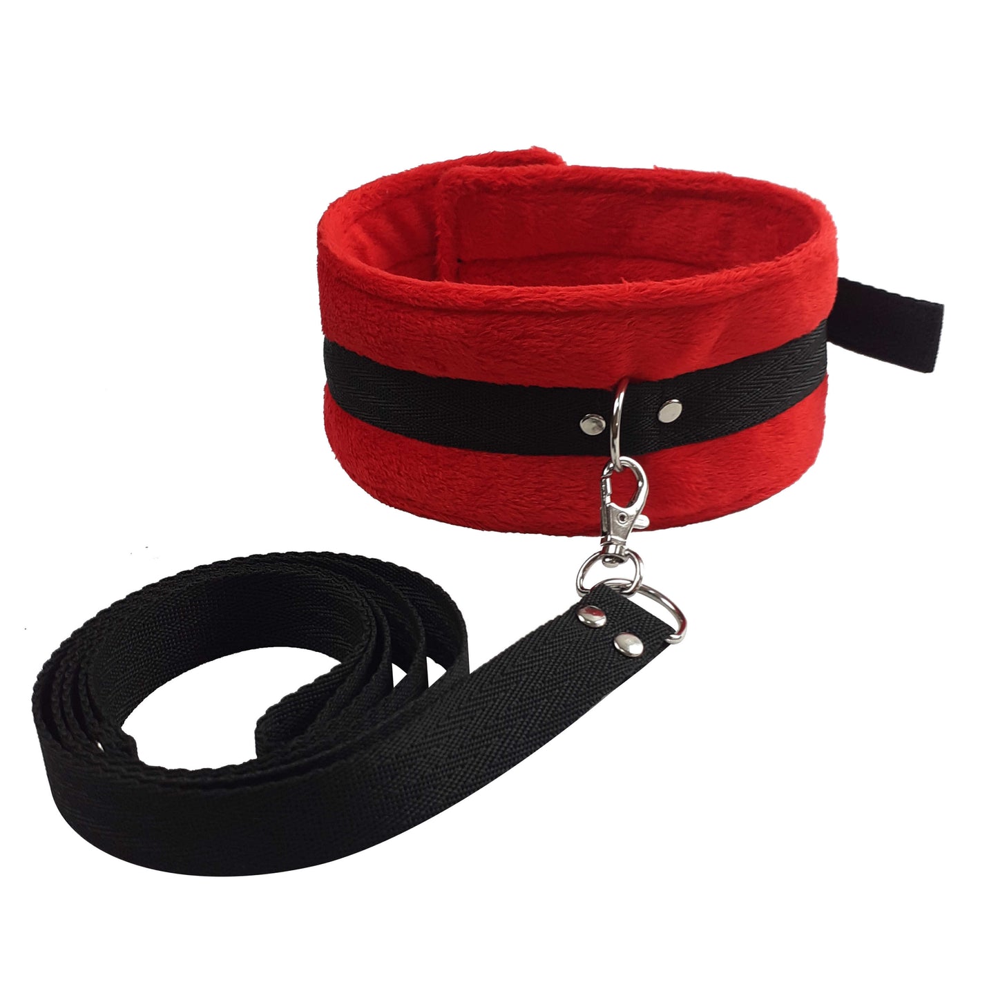 NeDlyaSkuki Soft Touch Light Collar with Leash – Red