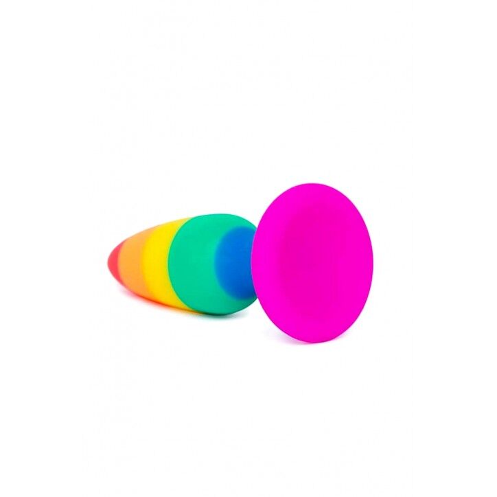Wooomy Hiperloo Silicone Rainbow Plug L Anal Plug, 3.9 cm diameter, 13.1 cm length