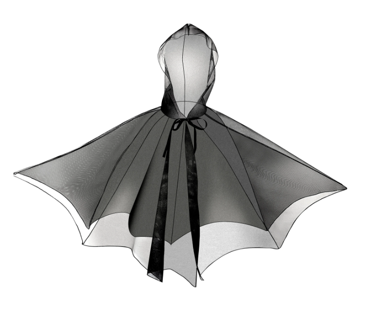 Bat Wing Hooded Cape