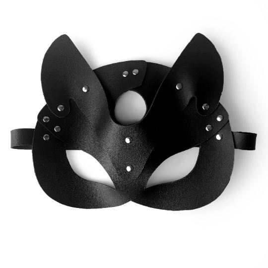 fetish bdsm cat mask kitty black