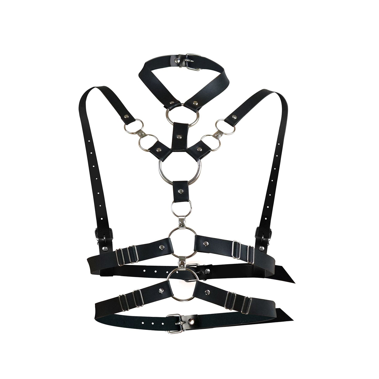 Art of Sex Leather Harness - Roxi, size XS-2XL, Black