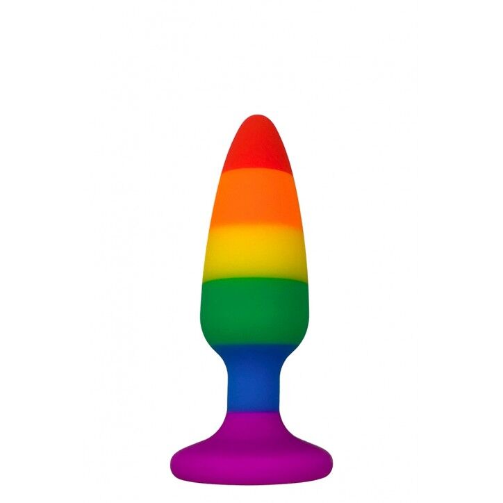 Wooomy Hiperloo Silicone Rainbow Plug S Anal Plug, 2.4 cm diameter, 9 cm length