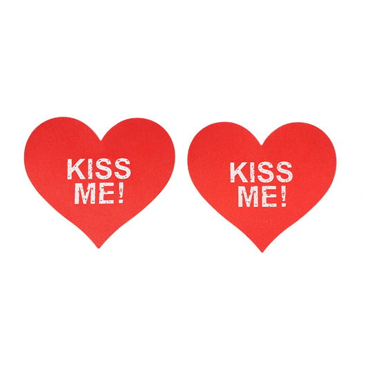 Heart-Shaped “Kiss Me” Pasties – Seductive & Playful Lingerie Accessory
