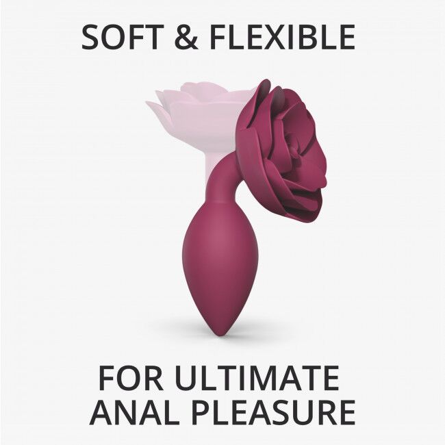 Love To Love Silicone Anal Plug OPEN ROSES M Size – Plum Star