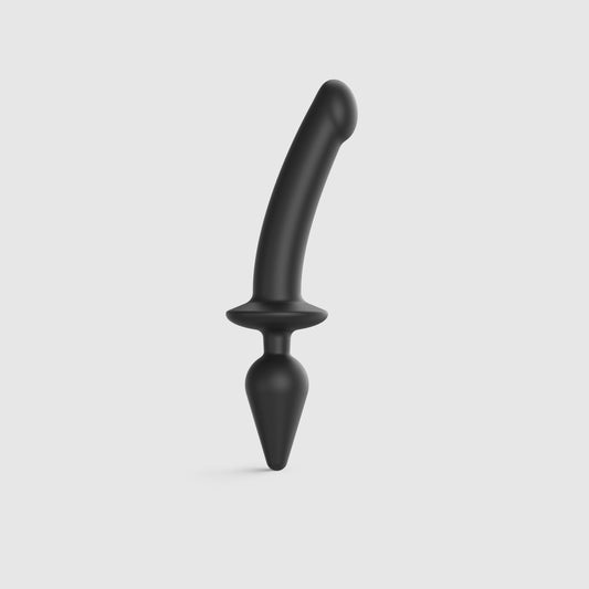 Strap-On-Me SWITCH Plug-In Dildo 2-in-1 Anal Plug Black XXL, 5.2 / 3.9 cm diameter