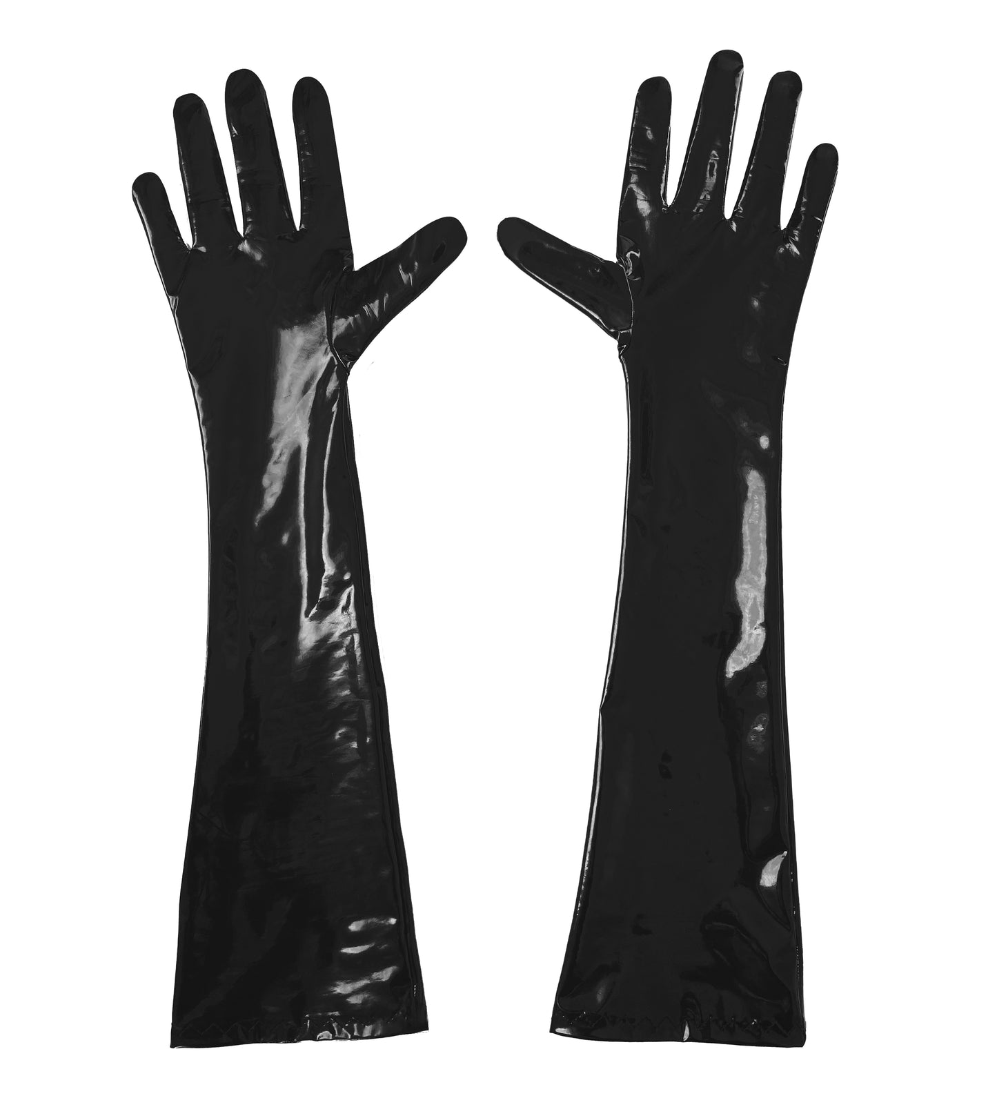 Glossy Vinyl Gloves Art of Sex – Lora, Size L, Black