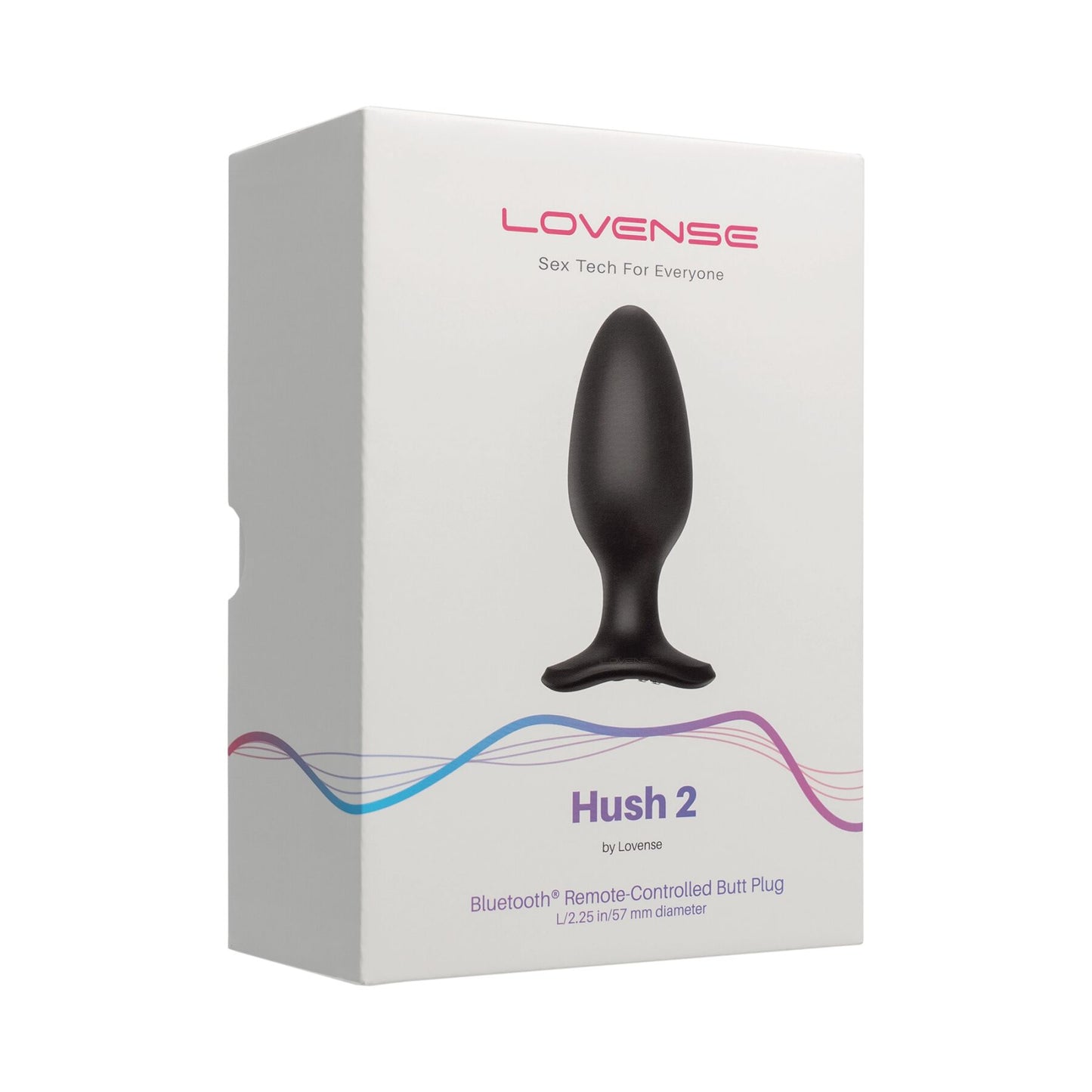 Lovense Hush 2 smart vibrating anal plug Black L
