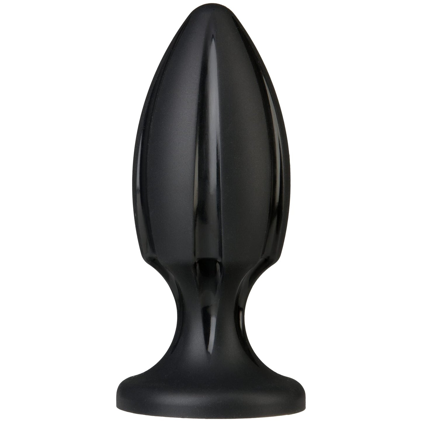 Anal plug with lubricant channels Doc Johnson Platinum Premium Silicone – The Rocket – Black