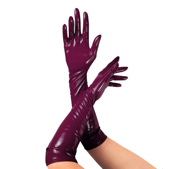 Vinyl wet high gloss BDSM gloves