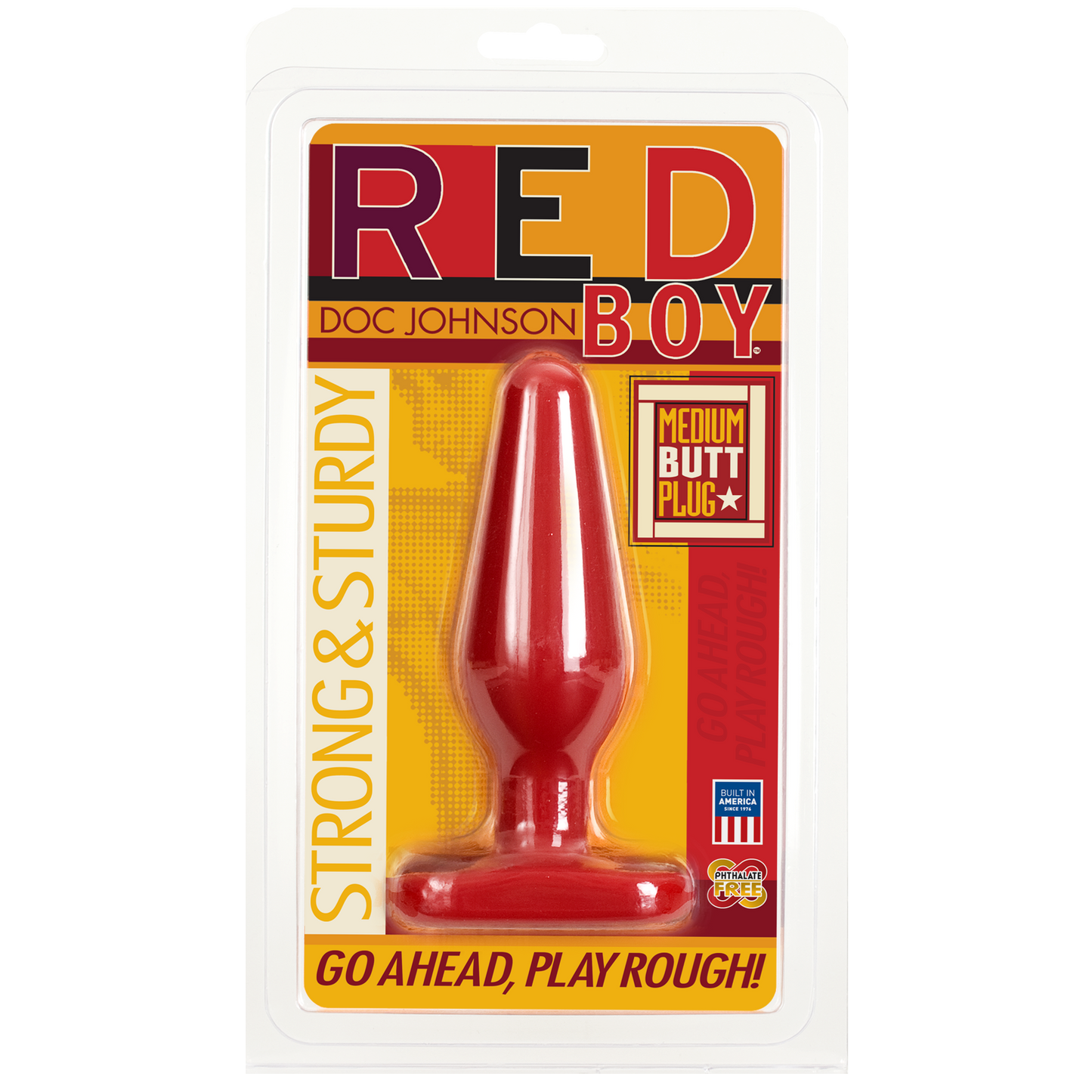 Doc Johnson Red Boy Anal Plug - Medium 5.5 Inch, max. diameter 4 cm