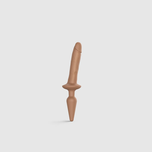Strap-On-Me SWITCH Plug-In Realistic Dildo 2-in-1 Anal Plug Caramel S, Diameter 3.3/2.9 cm