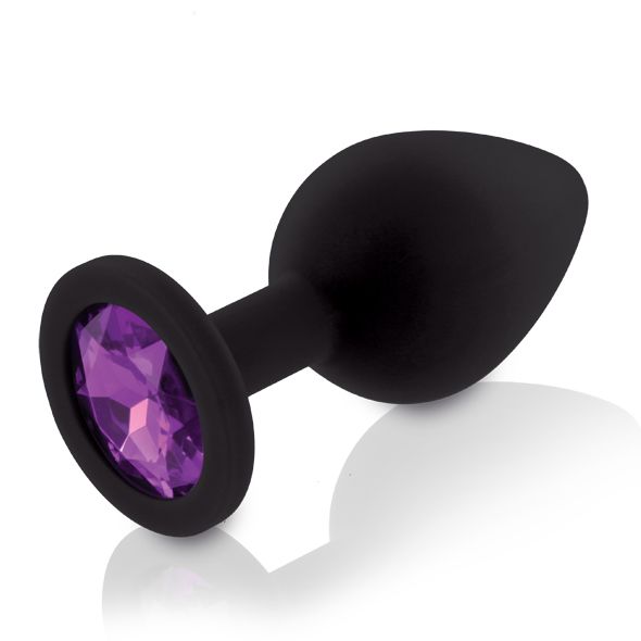 Rianne S Booty Plug Set Black – Metal Anal Plug Set with Crystal, diameters 2.7 cm, 3.5 cm, 4.1 cm