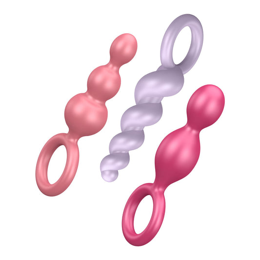 Satisfyer Plugs Colored Anal Toy Set (Set of 3) – Booty Call, max diameter 3 cm