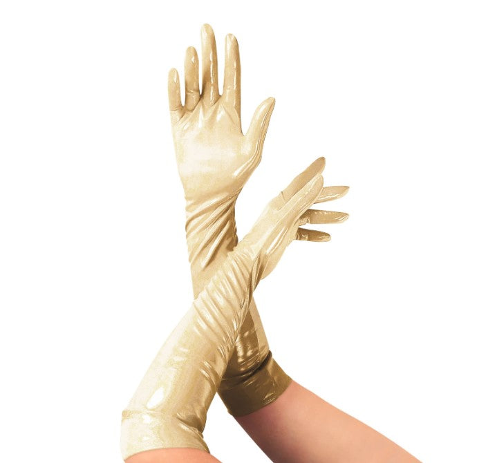 Vinyl wet high gloss BDSM gloves