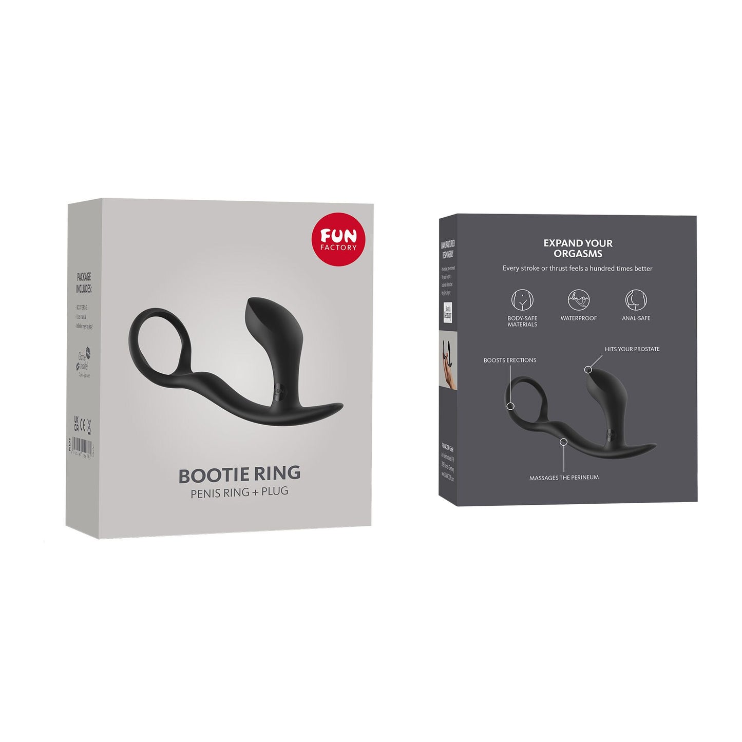 Anal plug with erection ring Fun Factory BOOTIE RING slate