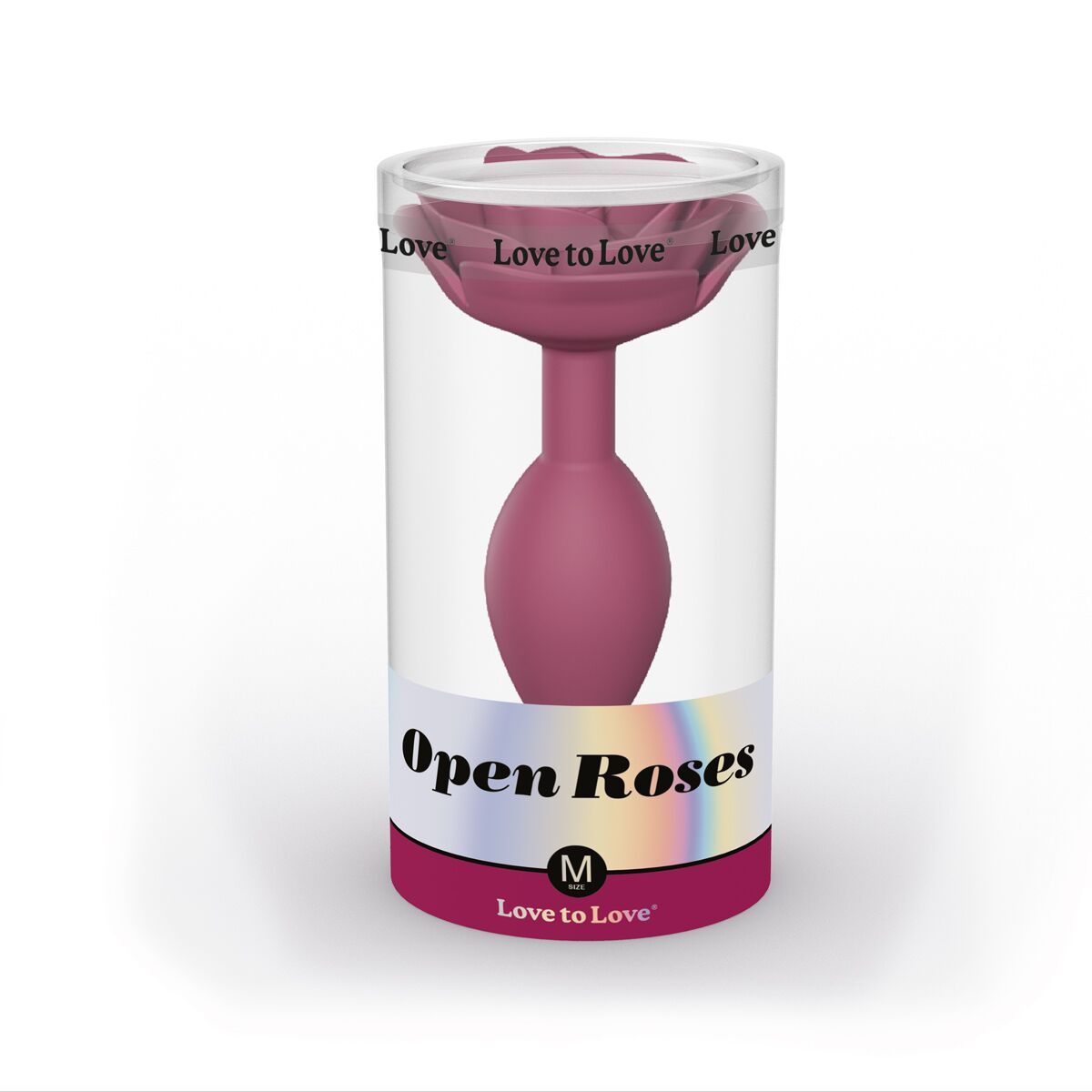 Love To Love Silicone Anal Plug OPEN ROSES M Size – Plum Star