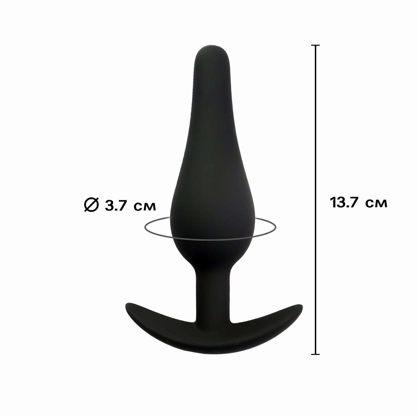 Dama Silicone Anal Plug, Size L, Black