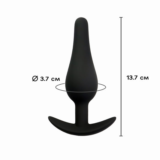 Dama Silicone Anal Plug, Size L, Black