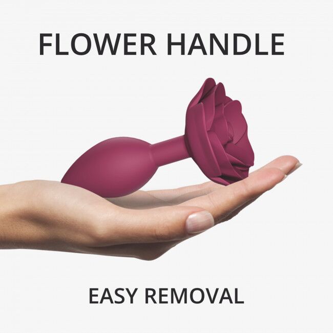 Love To Love Silicone Anal Plug OPEN ROSES M Size – Plum Star