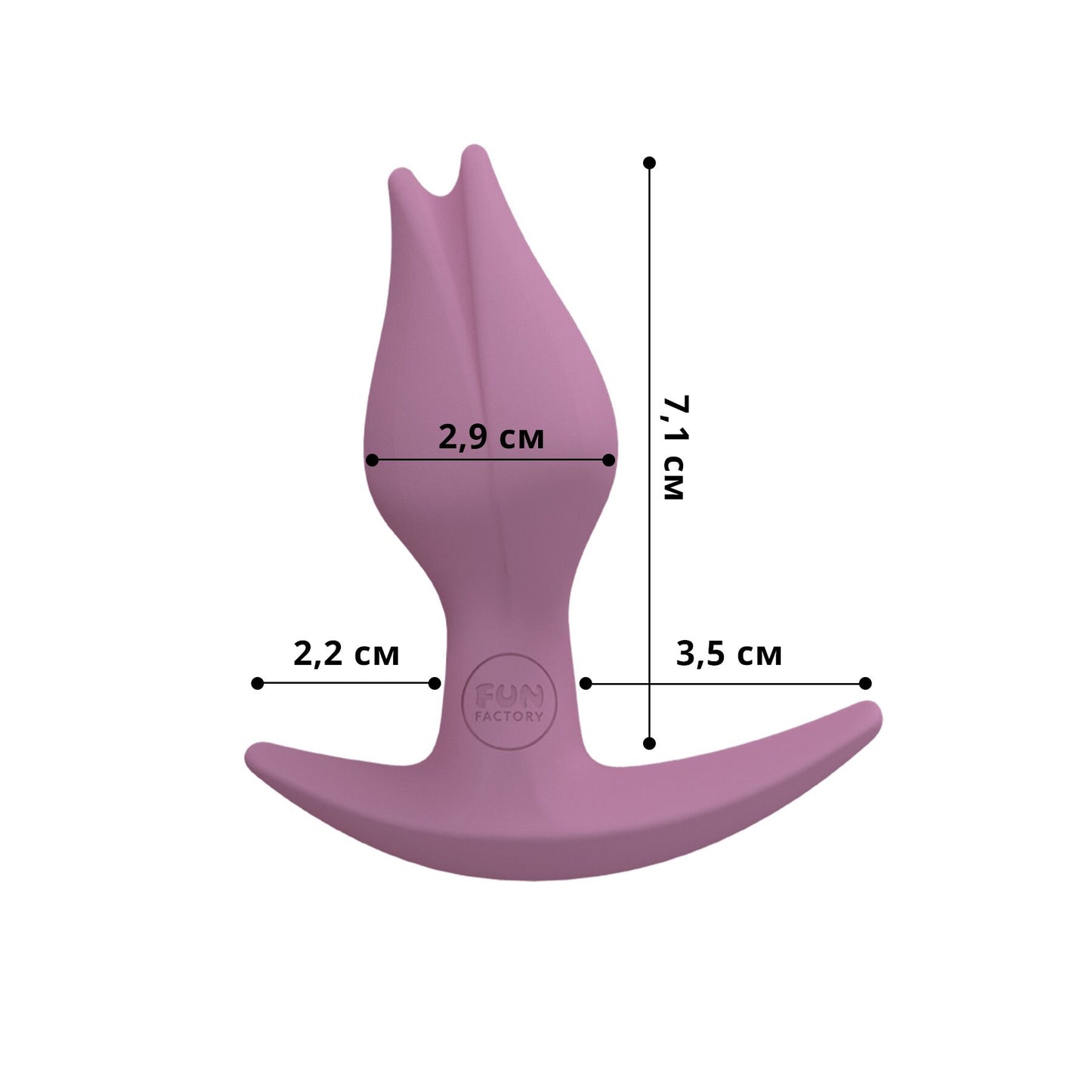 Fun Factory BOOTIE FEM Anal Plug, pink, bud-shaped, 2.9 cm diameter, with a thin base