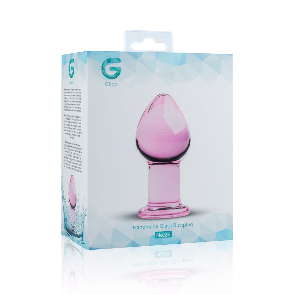 Pink glass anal plug Gildo