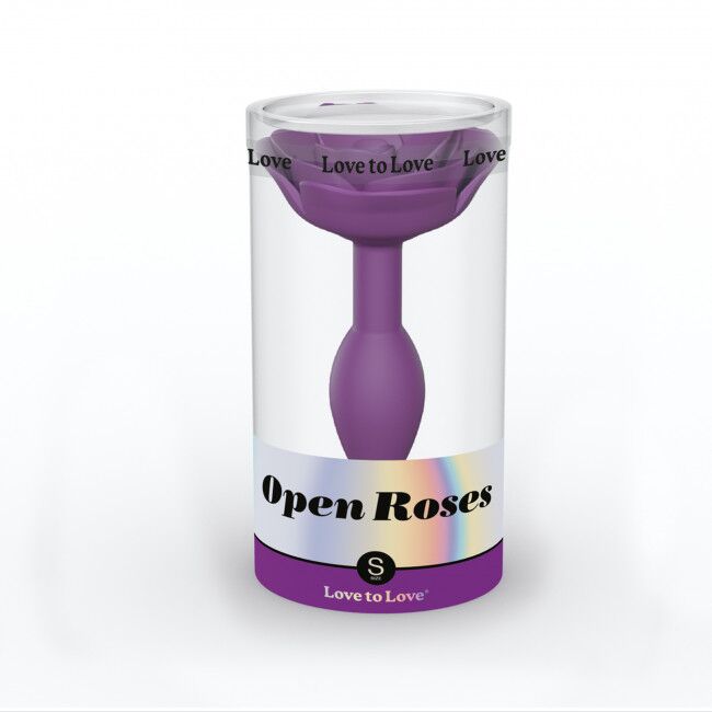 Love To Love Silicone Anal Plug OPEN ROSES S Size – Purple Rain