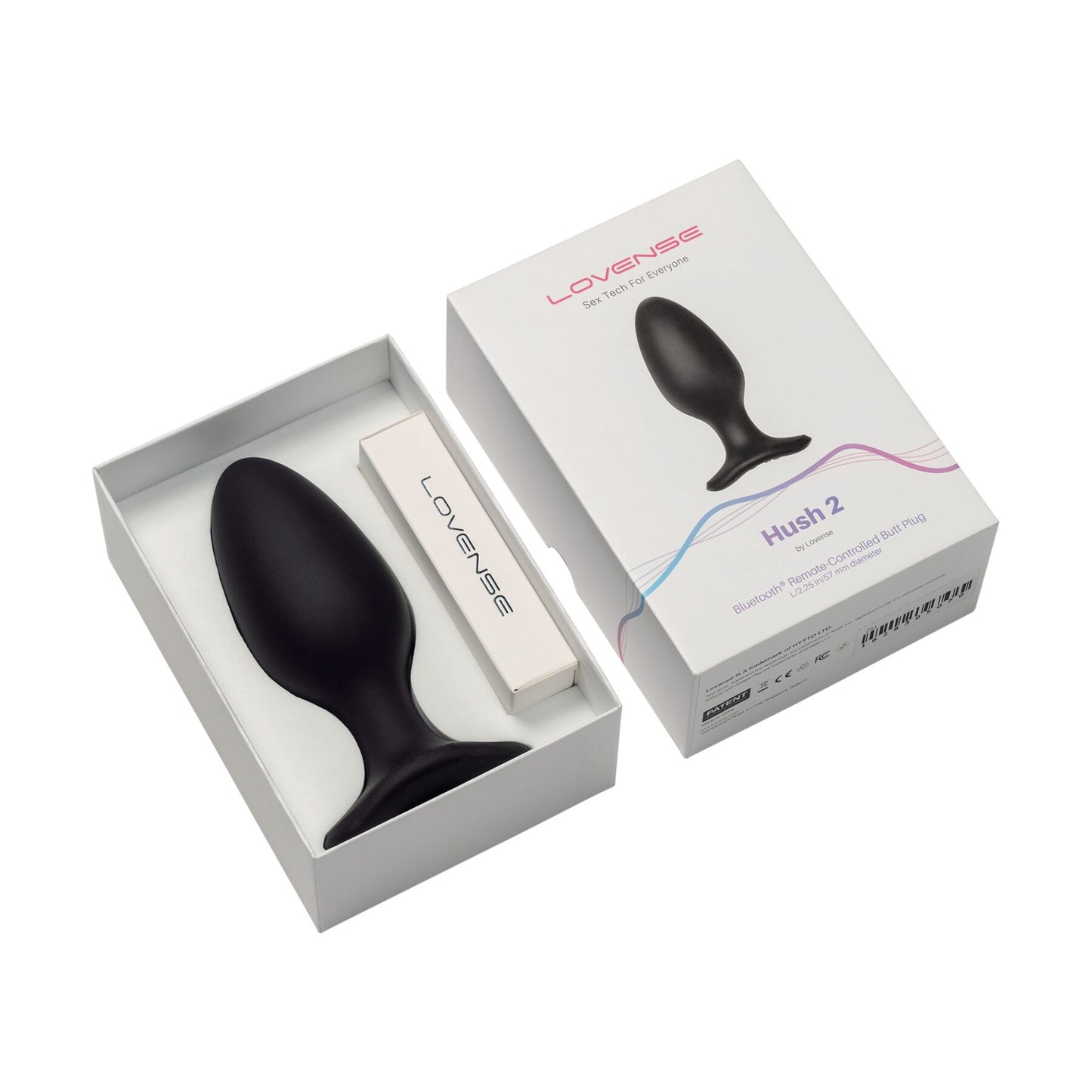 Lovense Hush 2 smart vibrating anal plug Black L