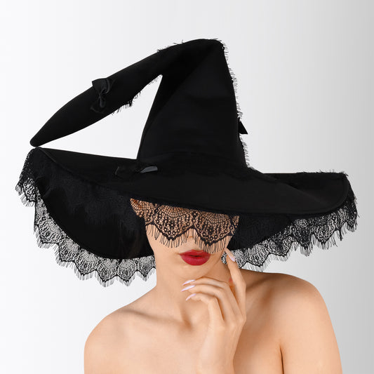 Witch hat with lace