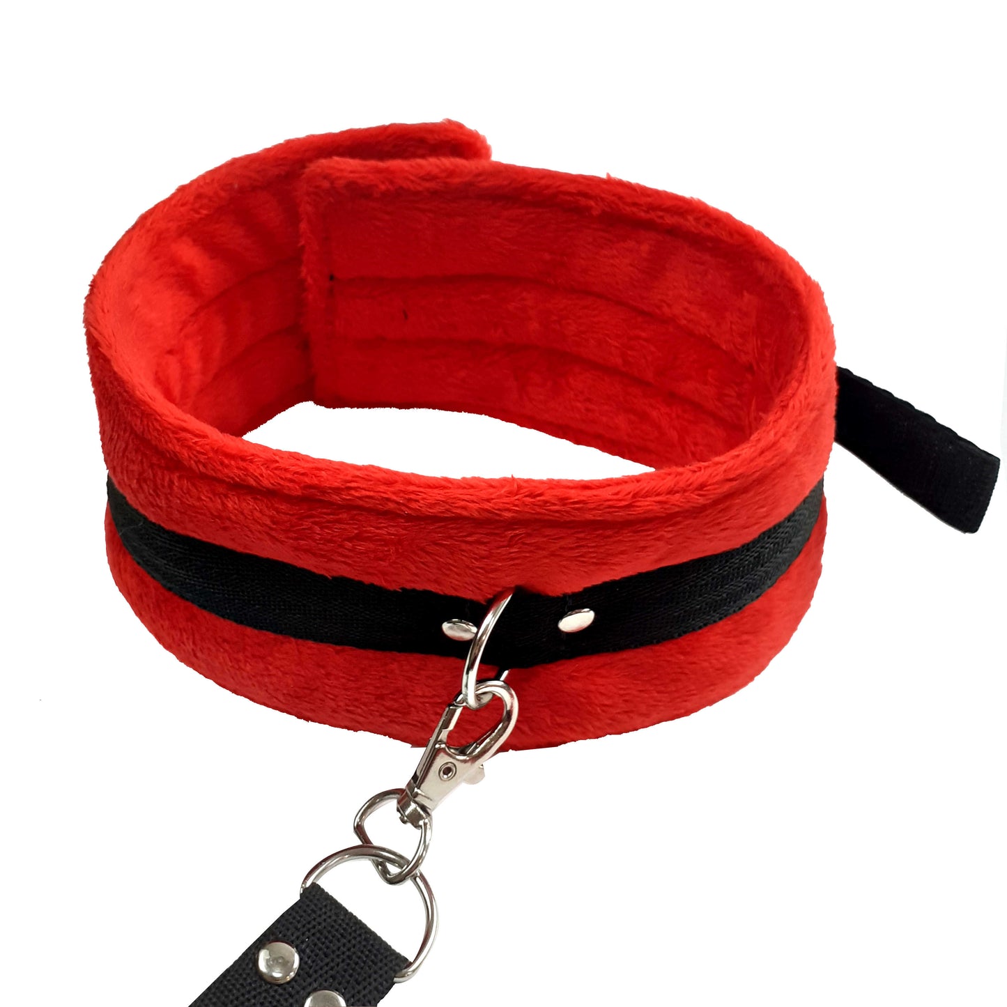 NeDlyaSkuki Soft Touch Light Collar with Leash – Red