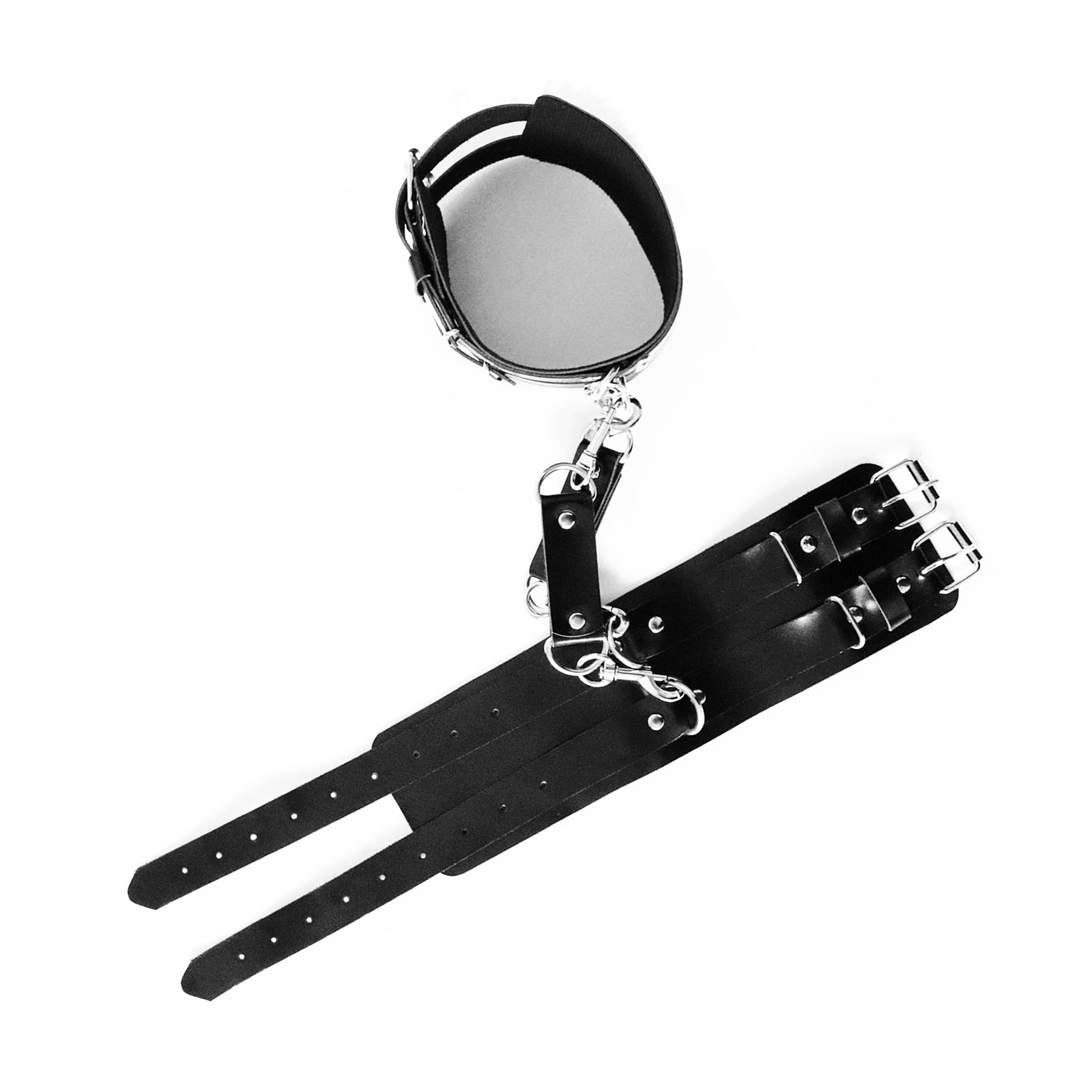 Leather BDSM men handcuffs bondage gear