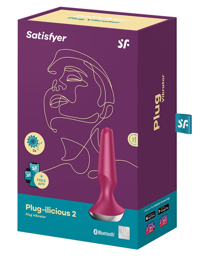 Satisfyer Plug-ilicious 2 Berry: Dual-Motor Smart Vibrating Anal Plug
