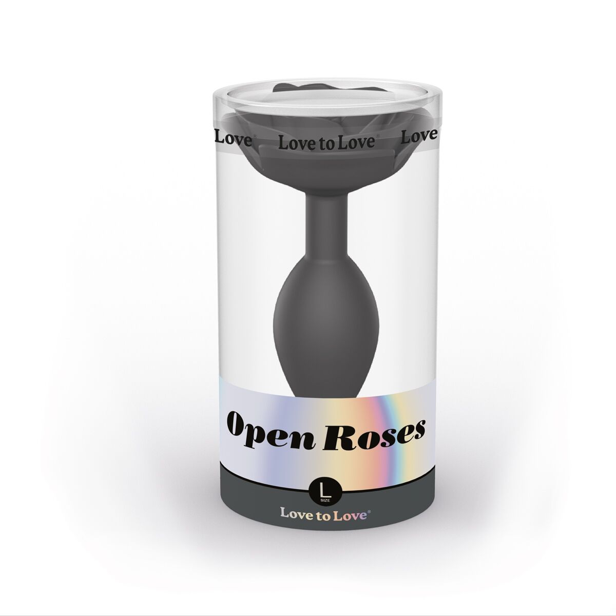 Love To Love Silicone Anal Plug OPEN ROSES L Size – Black Onyx
