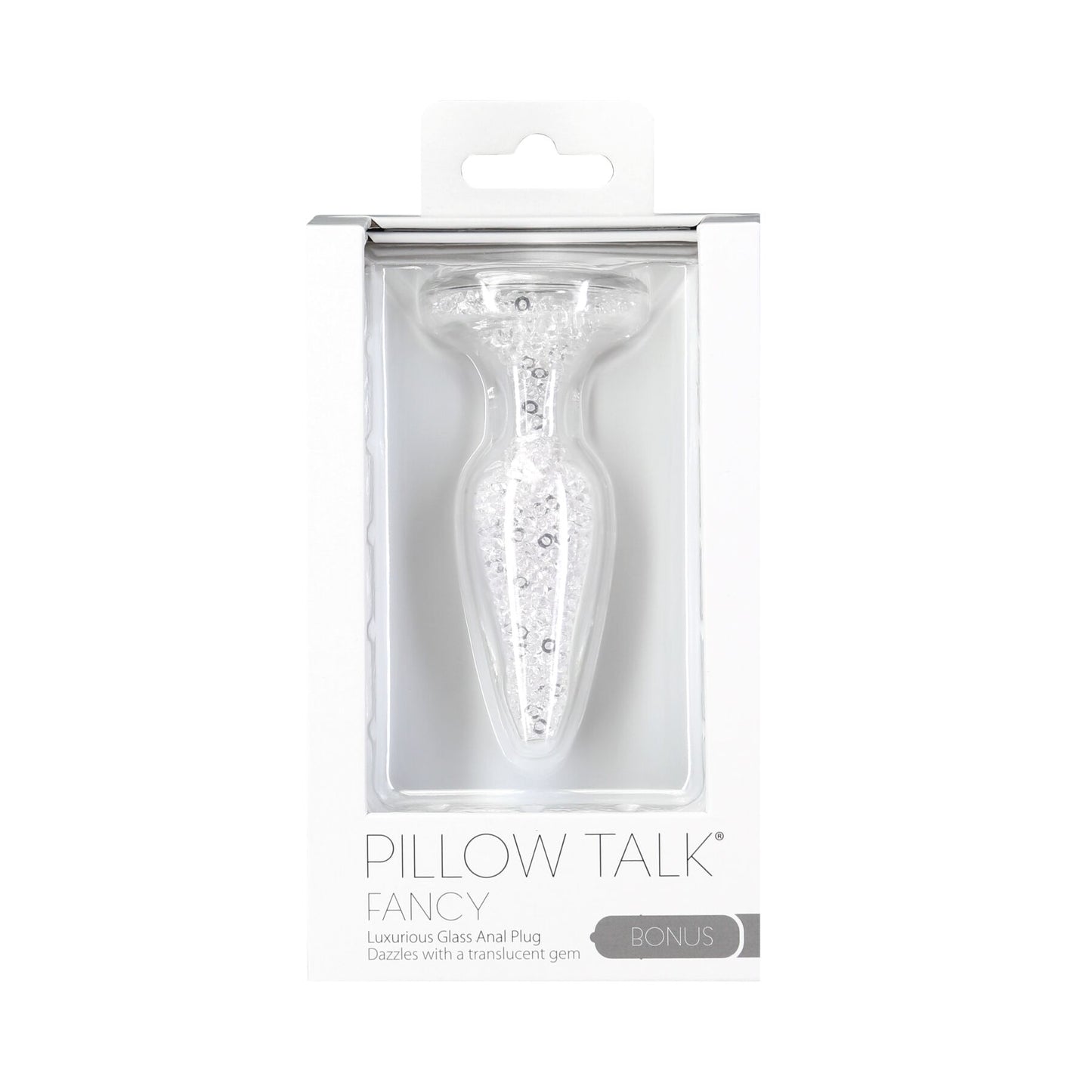 Glass anal plug Pillow Talk Fancy Luxurious Glass Anal Plug, ⌀3.1 cm, vibrating bullet included as a gift