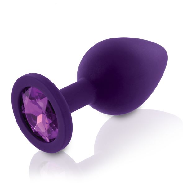 Rianne S Booty Plug Set Purple – Metal Anal Plug Set with Crystal, diameters 2.7 cm, 3.5 cm, 4.1 cm