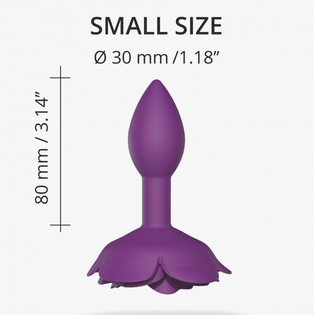 Love To Love Silicone Anal Plug OPEN ROSES S Size – Purple Rain