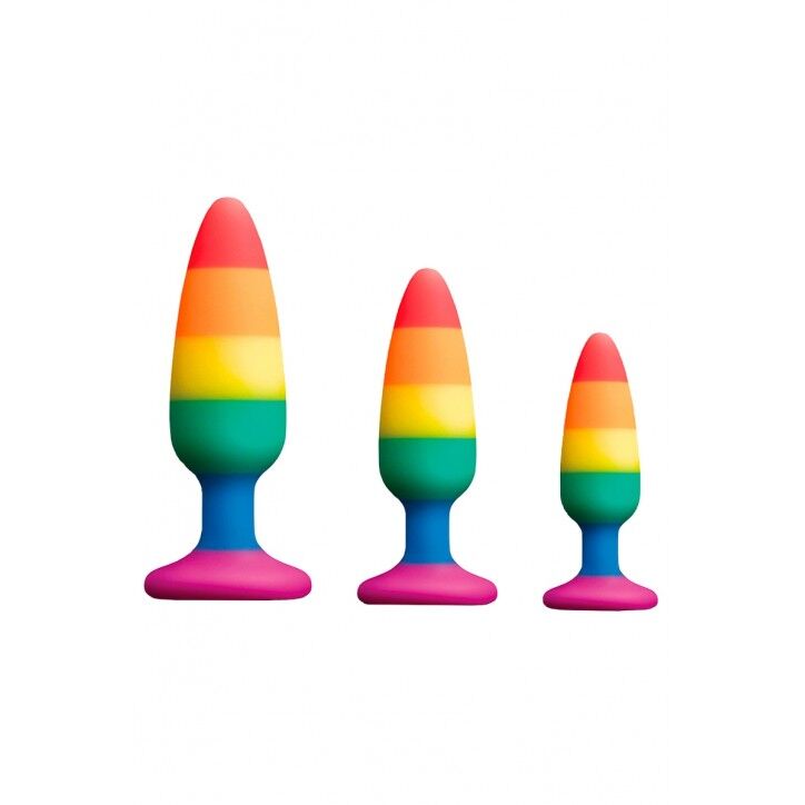 Wooomy Hiperloo Silicone Rainbow Plug S Anal Plug, 2.4 cm diameter, 9 cm length