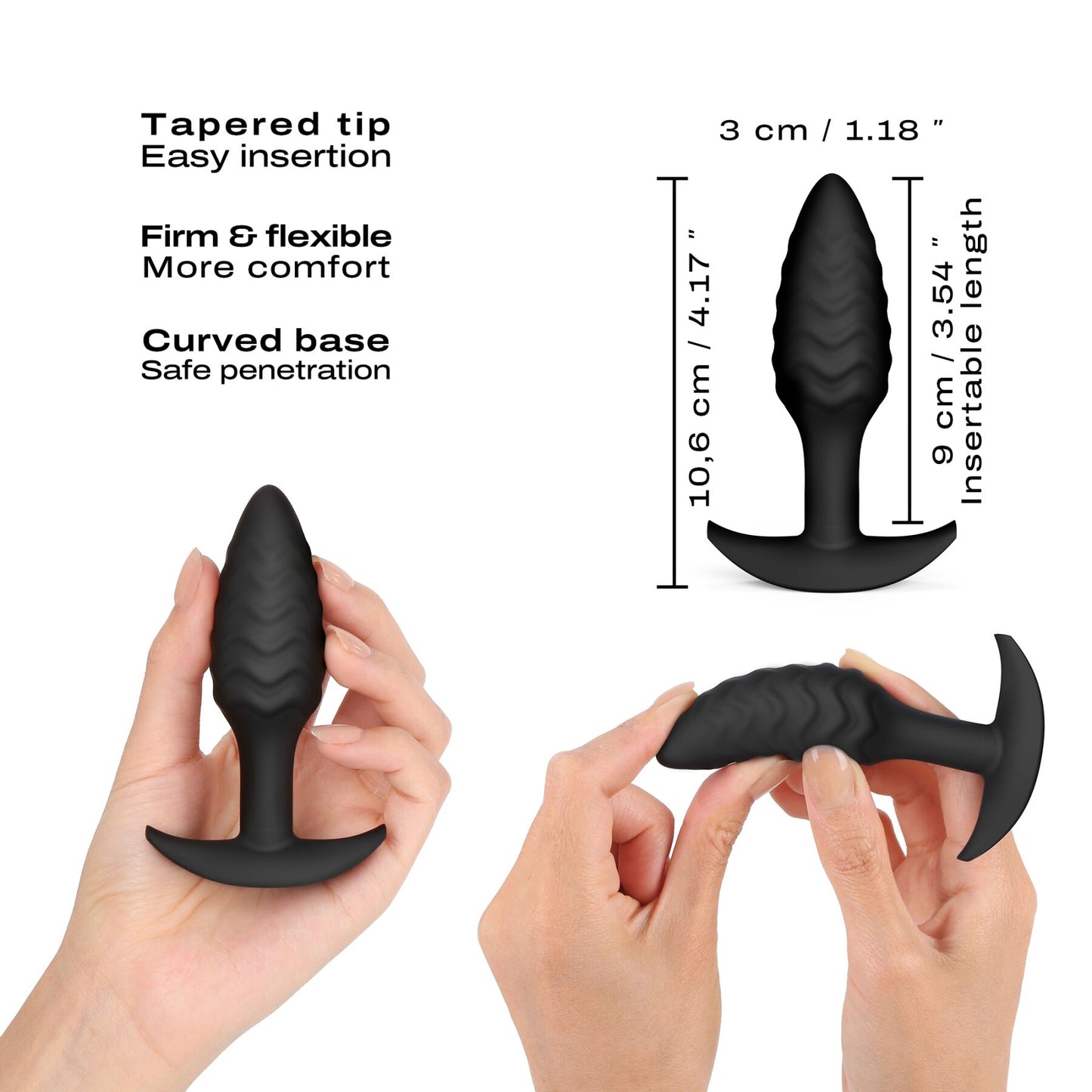 Dorcel WAVY PLUG Anal Plug, 3 cm diameter, silicone