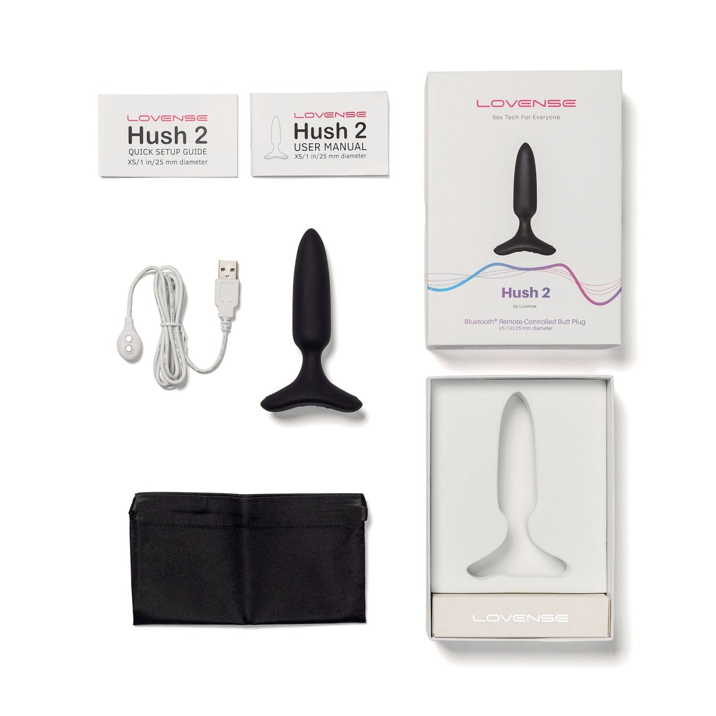 Lovense Hush 2 XS Remote-Control Smart Vibrating Anal Plug