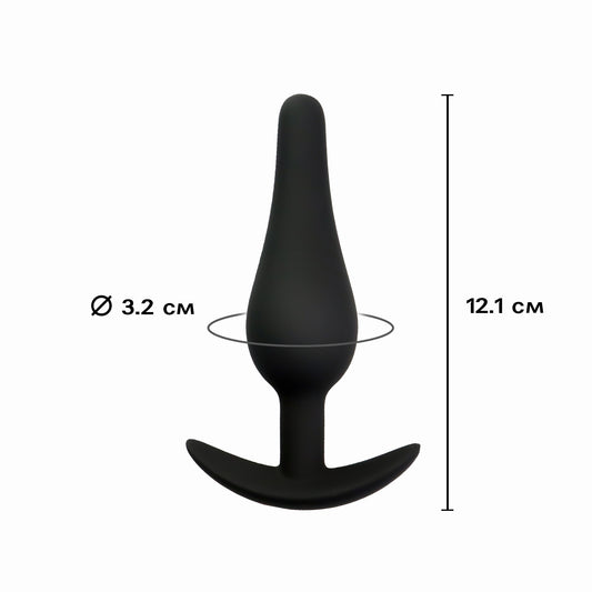 Dama Silicone Anal Plug, Size M, Black