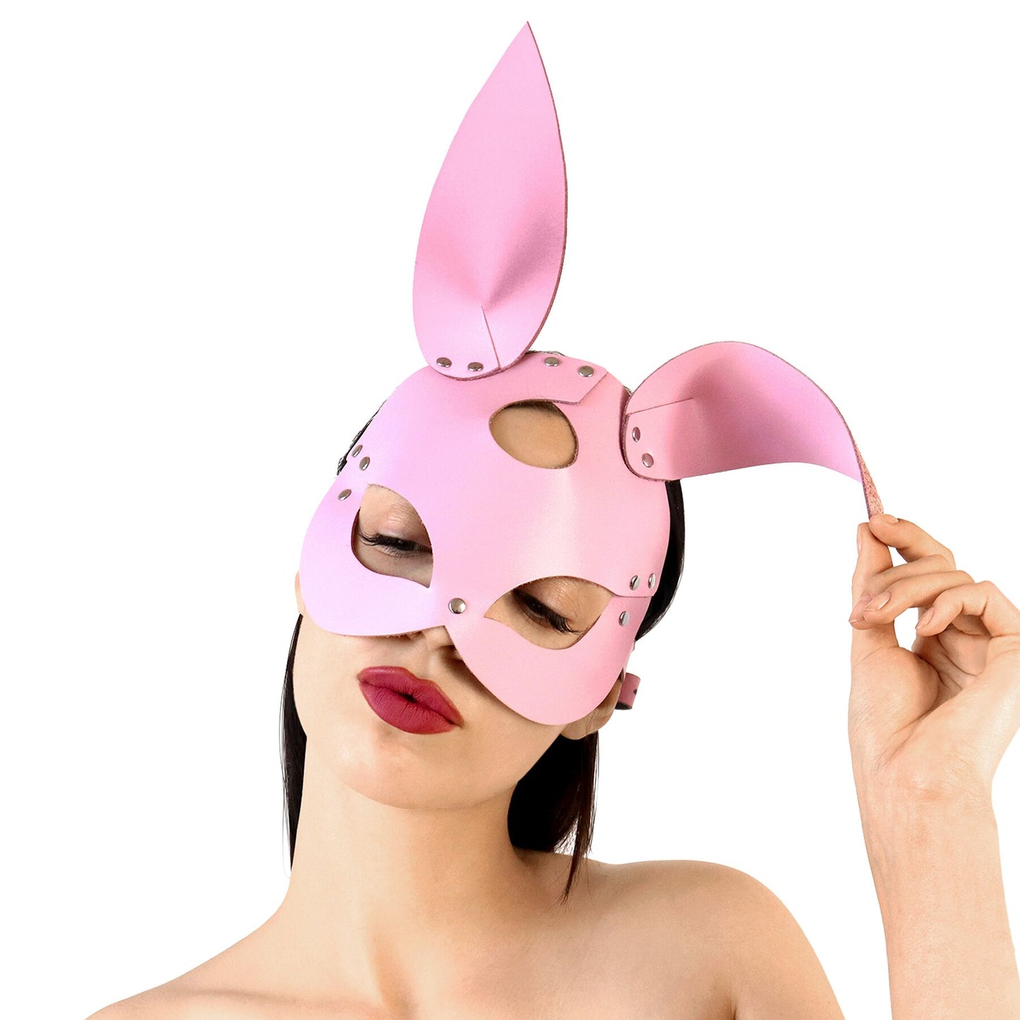 Leather bunny mask